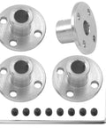 4 Pack 6mm Rigid Flange Couplings For DIY RC Motors, Guide Coupler Accessory Shaft Support, Beefy 45 Steel Axis Fittings