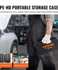 Person holding PE-HD storage case for One Quarter Inch Drive Socket And Ratchet Set, 54-Piece SAE and Metric 6-Point Sockets.