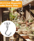 30 Pcs Super Strong Magnetic Hooks 25 Lbs Heavy Duty Magnetic Hooks For Hanging Rare Earth Neodymium Magnets Ideal For Cruise Ship Camping Kitchen Fridge Garage Wall Mounting Great For Kitchens Racks Garages Boats Campers And More displayed in use on a shelf holding glass terrariums