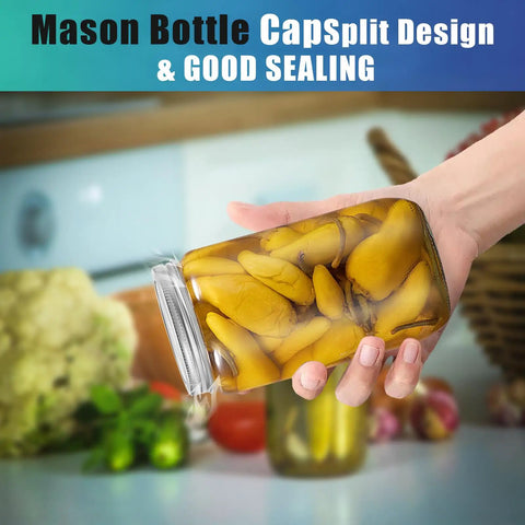 100 Count 70mm Regular Mouth Mason Jar Canning Rings Set, Leakproof Groove Fit, Tinplate Construction, Dishwasher Safe, Refrigerator to Microwave Ready, Perfect for Home Canning and Food Prep on mason jar lid
