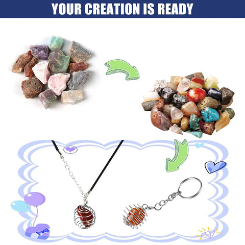 Quiet Rock Tumbler Kit With 5 Day Timer For Kids And Adults, Turn Rough Stones Into Glossy Gemstones, A Great STEM Gift