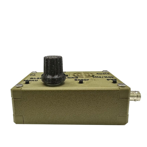 5 Band USDX QRP Transceiver Assembled With Army Green 3D Printed Case Multimode Rig Bootloaded Mainboard, side view