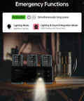 Parallel Charging Hub for DJI Air 3 and Air 3S Drones With 200W USB-C Charger featuring emergency lighting function in dark setting