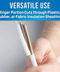 JIC-4366 Fiber Optic Cable Jacket Slit And Ring Tool in use on cable