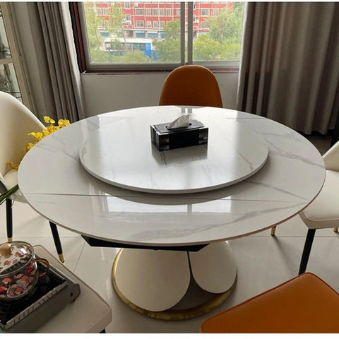 Rotating Lazy Susan For Dining Table Wooden Serving Turntable With Quiet Bearings No Fuss Swivel Tray Centerpiece Stand For Kicking Back Hours And Dinner Parties Black on a modern dining table.