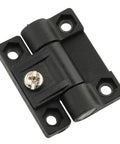Adjustable Torque Position Cabinet Box Hinge Black Plastic 2 Pack With Modern Style And Unfinished Finish, forward view