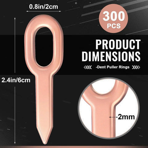 300 Pcs Dent Puller Rings Set For Auto Body Repair with dimensions 2.4x0.8 in, 2mm thickness