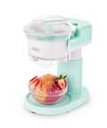Countertop Shaved Ice Maker Whip Up Fresh Snow Cones And Frosty Slushies Quick Like That Fast Frozen Dessert Machine Easy Peasy Cleanup Summer Vibes Ready Aqua with colorful shaved ice and strawberries.