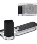 Hand Grip For Fujifilm X M5 Camera With L Shape Bracket Built In Arca Quick Release Plate And Battery Access Anti Slip Microfiber Pad