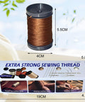 Heavy Duty Upholstery Repair Kit With Extra Strong Sewing Thread And Hand Needles Includes 5 Nylon Thread Spools 7 Styles Needles