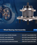 Beefed-Up Rear Wheel Bearing And Hub Assembly 512372 5 Lug With ABS For Toyota RAV4 2006-2018, Corolla IM 2017-2018, 2 Pcs