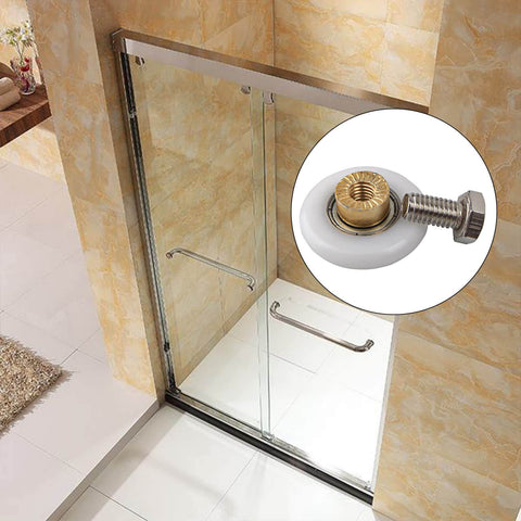 Shower Door Roller Set 25mm Twin Wheel Runners For 4 To 6mm Thick Doors Top And Bottom Replacement Parts, White