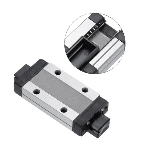 MGN9H Bearing Steel Sliding Carriage Block With Plastic Anti Fall Strip for 9mm MGN9 Linear Motion Slide Rail Guide Black
