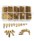 300 Piece M3 Copper Pillar Stand Off Kit With Hex Column Spacers And Threaded Screws Nuts Brass Fasteners For Electronics And DIY Projects Easy Install Durable Spacers For Stable Mounts And Reliable Hardware, assorted brass standoffs in organizer