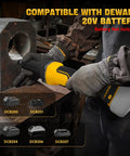 Cordless Die Grinder Made As A Heavy Hitter With No Strings Attached Plays Nicely With Dewalt 20V Packs 24000 RPM Brushless Motor in use.