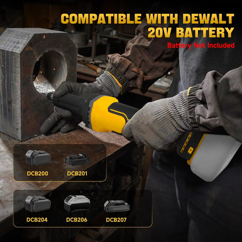 Cordless Die Grinder Made As A Heavy Hitter With No Strings Attached Plays Nicely With Dewalt 20V Packs 24000 RPM Brushless Motor in use.