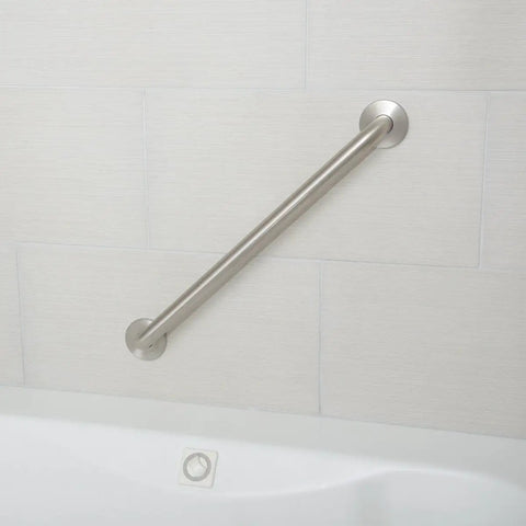 16 Inch Stainless Steel Bathroom Grab Bar For Safety And Support, Heavy Duty Handicap Handrail, 1.25 Inch Diameter, Rust Resistant