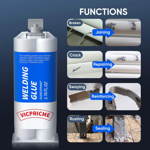 Heavy Duty Metal Epoxy Adhesive For Metal Plastic Ceramic Stainless Steel Wood And Cement Heat And Oil Resistant with functions