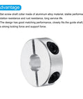 Aluminum Double Split Shaft Collar Set With Ten Millimeter Bore And Three Eighths Inch Bore Clamp Collar With Set Screws Four Pack for shafts