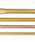 4 Piece Cold Chisel Set With Eight Inch Chisels In Seven Eighths, Three Eighths, Half, And Nine Sixteenths Inches, hand ground sharpened edges