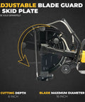 Powerful 3200W Electric 16 Inch Circular Saw For Concrete Wet And Dry Cutting With Water Line Attachment shown side view