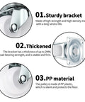 HOWDIA 1-inch swivel caster wheels with rubber base, ball bearings; metal bracket, white PP wheel (8-pack)