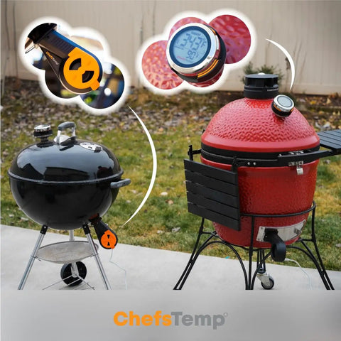 Universal Smart Grill Gauge Thermometer Hub With Wi Fi And Bluetooth For Kamado Joe Weber Grills And Smokers Replacement Accessory 3.5 Inch Length 0.3 Inch Diameter Not For Big Green Egg For Grill Lovers Who Want Pro Level Monitoring On The Fly with Kamado Joe and Weber grills