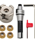 Face Mill Cutter Set With Hard Alloy Inserts R8 FMB22 Plus Accessories For Precision Milling High Hardness Surface Treated