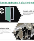 No Sweat Installation Paintable Concealed Access Panel For Drywall Walls And Ceilings Featuring Spring Loaded Pop Out Mechanism with aluminum frame.