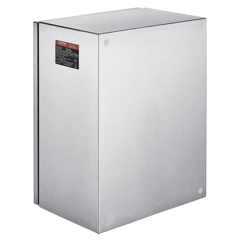 Pro Level 16 By 12 By 8 Inch Genuine 304 Stainless Steel Electrical Enclosure Box Built Like A Tank With Ip65 Weatherproof Shield side view