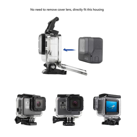 Waterproof Dive Housing Case For Hero 5 6 7 Black Action Camera Up To 45 Meters Transparent Clear Built To Take On Waves