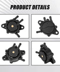 Top Shelf Heavy Duty Fuel Pump And Oil Hose Kit With Integrated Filter For Kohler Briggs Stratton John Deere Kawasaki Yamaha Golf Carts And Small Engine Lawn Mowers Replace Oem 808492 808656 showing detailed views of pump assembly.