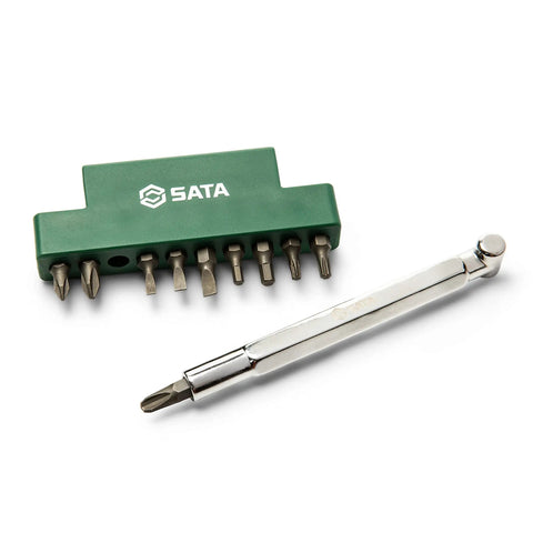11-Piece Mini Driver Set With Short Bits Magnetic Bit Driver Alloy Steel Construction Dual Orientation For Tight Space Access