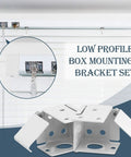 Six Piece 1 Inch White Blind Bracket Set For Box Mounting, Low Profile Headrail Brackets, Includes Left And Right Mounts For Window Blinds, Durable Metal Mounts, Screws Not Included