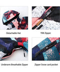 Women's Ski Jacket And Pants Set Waterproof Snow Suit For Snowboarding Hooded Insulated Winter Outerwear Details
