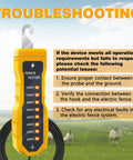 Electric Fence Voltage Tester For Farm Pro 12KV Portable Fence Testing Tool With 8 Indicator Lights Fault Finder No Battery Needed Neon Display And Easy Read Gauge For Quick Onsite Checks, yellow handheld tester