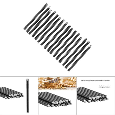 Dope Pro Grade Metal Jewelry Stamp Kit 16 Piece Punch Set with steel stamps for DIY metalwork, featuring jewelry making tools.