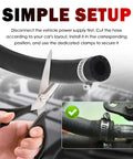 Cutting the Two Piece Built Tough Brake Booster Vacuum Hose Kit With Clamps for installation in a vehicle.