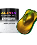 Kickin Color Shift Automotive Basecoat Midcoat Full Gallon Ready To Spray Rich Green Gold Copper Rose Flake Heavy Hiding Custom Car Paint With Medium Reducer For Fresh Dope Finish in quart can with color sample