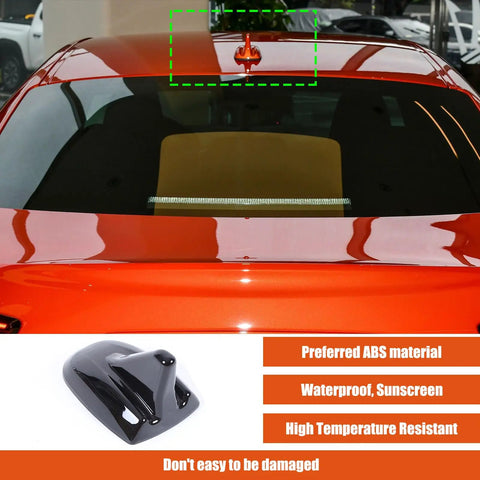 Maserati Ghibli Quattroporte Roof Shark Fin Antenna Cover Cap Trim Upgrade For 2017 2018 2019 2020 2021 2022 2023 2024 Black ABS
