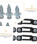 Fifty Pack Hidden Cabinet Connectors And Drawer Pull Screws With Slick Polished Finish For No Sweat Installation And Locked In Hold On Drawers Smooth Zinc Alloy Hardware, featuring durable screws and cupboard buckles.