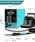 60W Smart Soldering Station With 110V Input Pro Grade Build Adjustable 392 To 896 F Digital Soldering Iron Station 5 Tips 3 Preset
