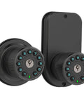Two Sided Keypad Door Knob With Dual Cylinders And Key Alike No Hassle Keyless Entry Smart Lock For Front Door Gate Fence Or Poolside