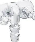 Hot Springs Wall Mount Clawfoot Tub Filler In Polished Chrome With Solid Brass Four And Three Quarters Inch Spout Reach Nine And A Half Inch Spout Height Center To Center Three Eighths Inch Max Two GPM At Eighty PSI Title Twenty Compliant