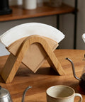 Bamboo Coffee Filter Holder Rack and Stand for Four Filter Papers Type A Eco Friendly Kitchen Organizer for V60 Pour Over