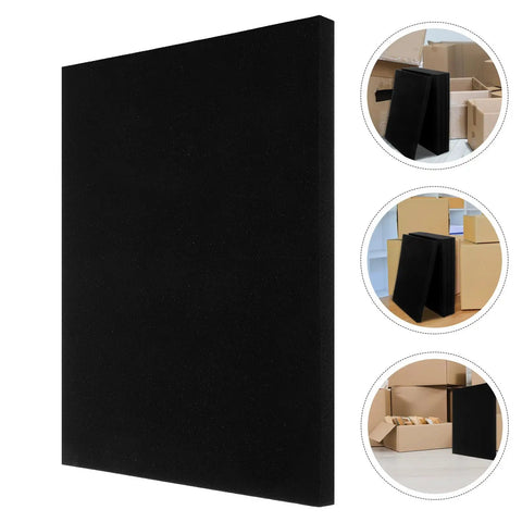 Cut To Fit Black Polyurethane Foam Padding 4 Pieces For Packaging And Shipping, Shockproof Protection For Glassware And Ceramics, Easy To Trim