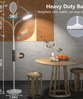 White Floor Lamp With Super Bright Dimmable LED For Living Room Adjustable Gooseneck Reading Light Remote Control And Custom Color Temperature Standing Floor Lamp With Eye Friendly Design next to table