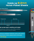 Badass Portable Spot Welder With Six Gear Power Adjustment for 0.2mm and 0.15mm nickel sheets welding display