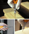 Using 5 Inch Automatic Center Punch Set With Spring Loaded Action For Metal Wood Plastic Palm Cap Replacement Tips