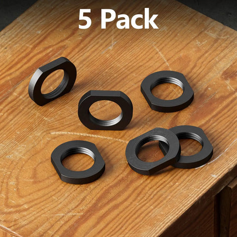 Go To Locking Nut Set Half Inch Twenty Eight Thread And Five Eighths Twenty Four Thread Steel Black Oxide Finish 5 Pack